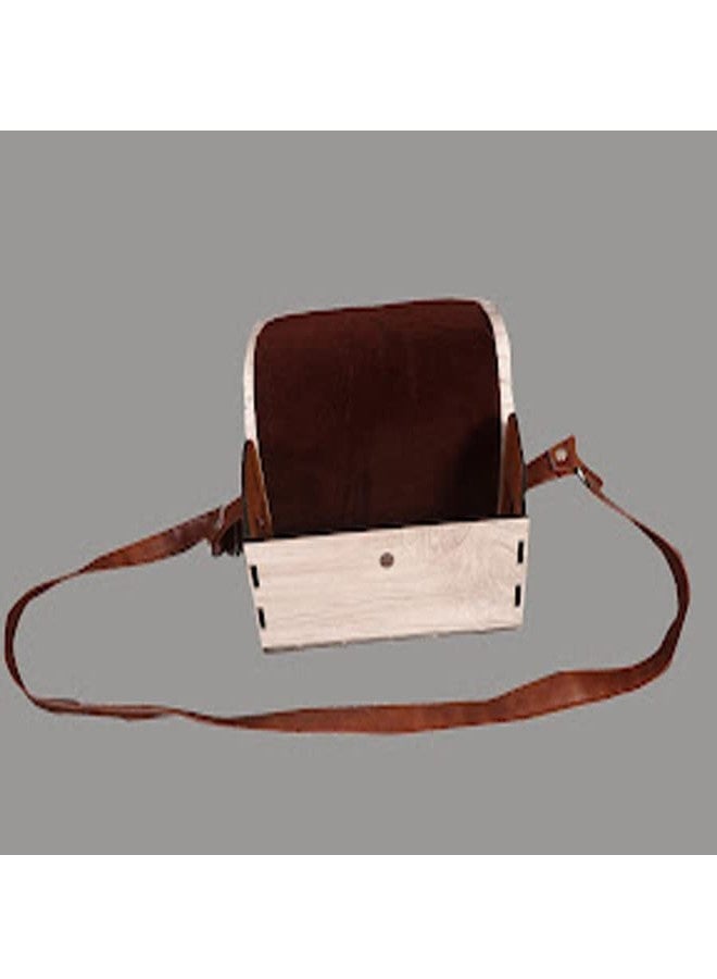 Styxon Wooden Purse Clutch Bag,Ladies wallet wooden, Light Weight Unique Purse With Belt Handbags for woman,Girls | 20.32 X 7.62 X 14 CM | Light Weight - Image 5